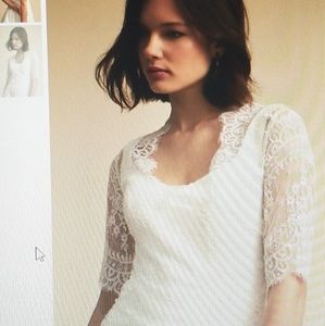 Brand new BHLDN Kelis topper XS ivory